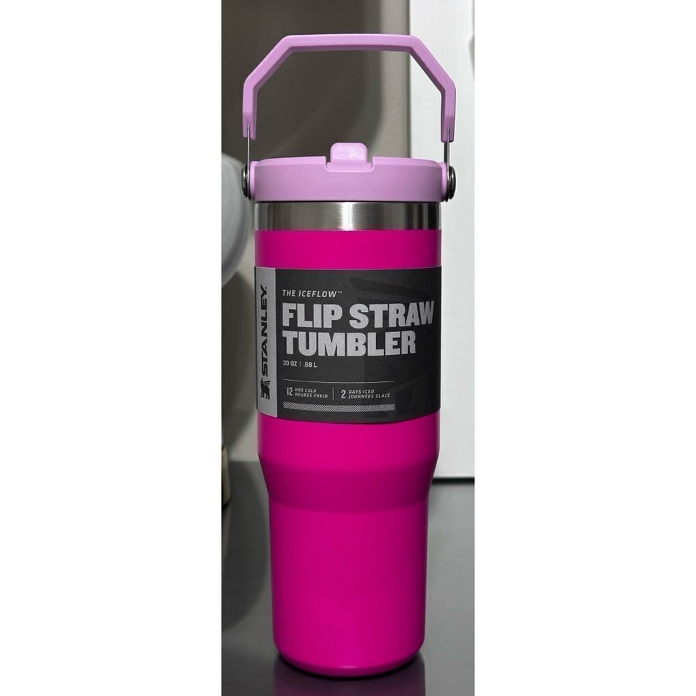 Stanley‎ Ice Flow Flip Straw Tumbler 30oz, CAMELIA PINK